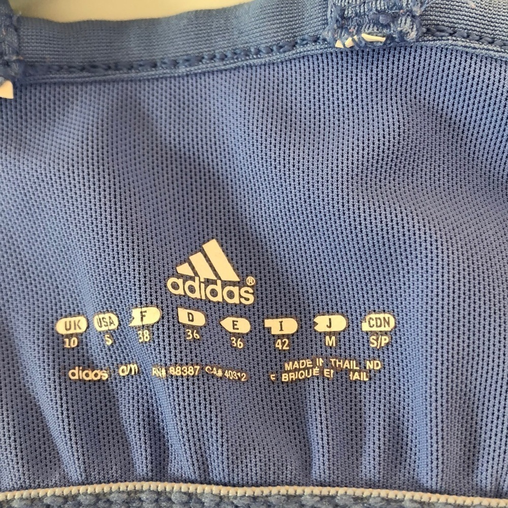 Adidas Blue Workout Top Small - Picture 5 of 10